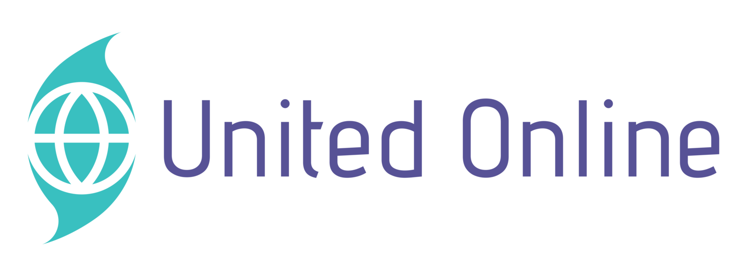United Online text logo designed by Lesia Design and Digital
