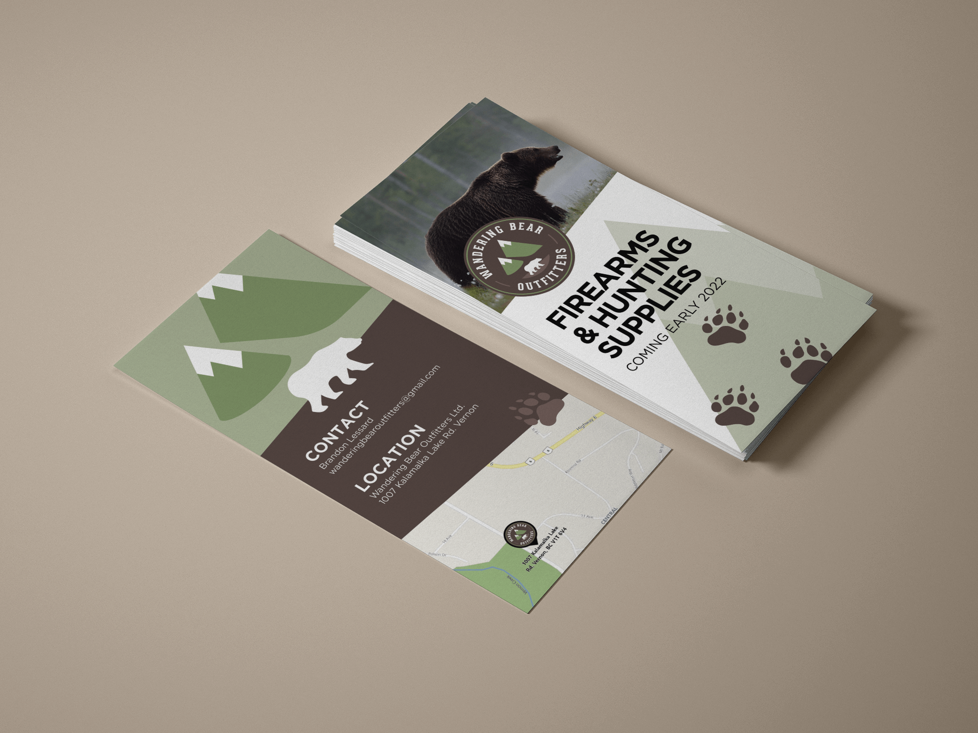 Wandering Bear print pamphlet design
