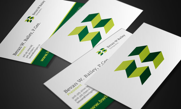 BWB print logo design on business cards
