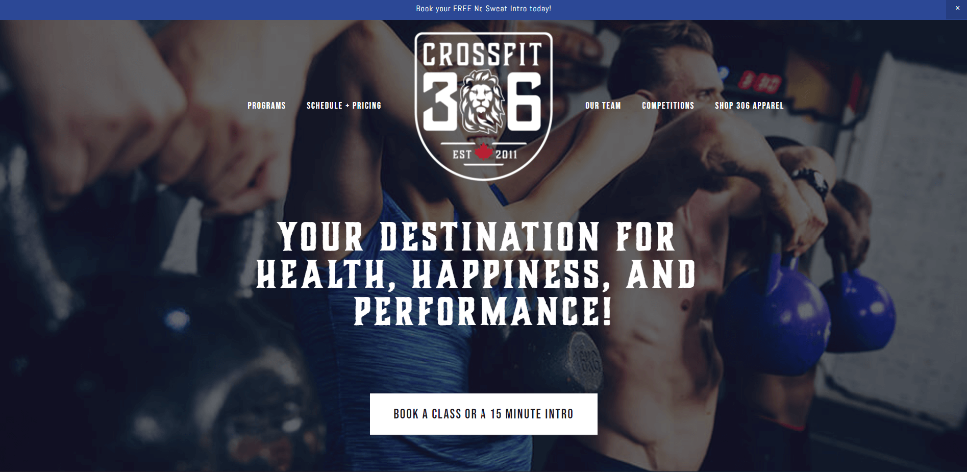 CrossFit 306 custom squarespace website
