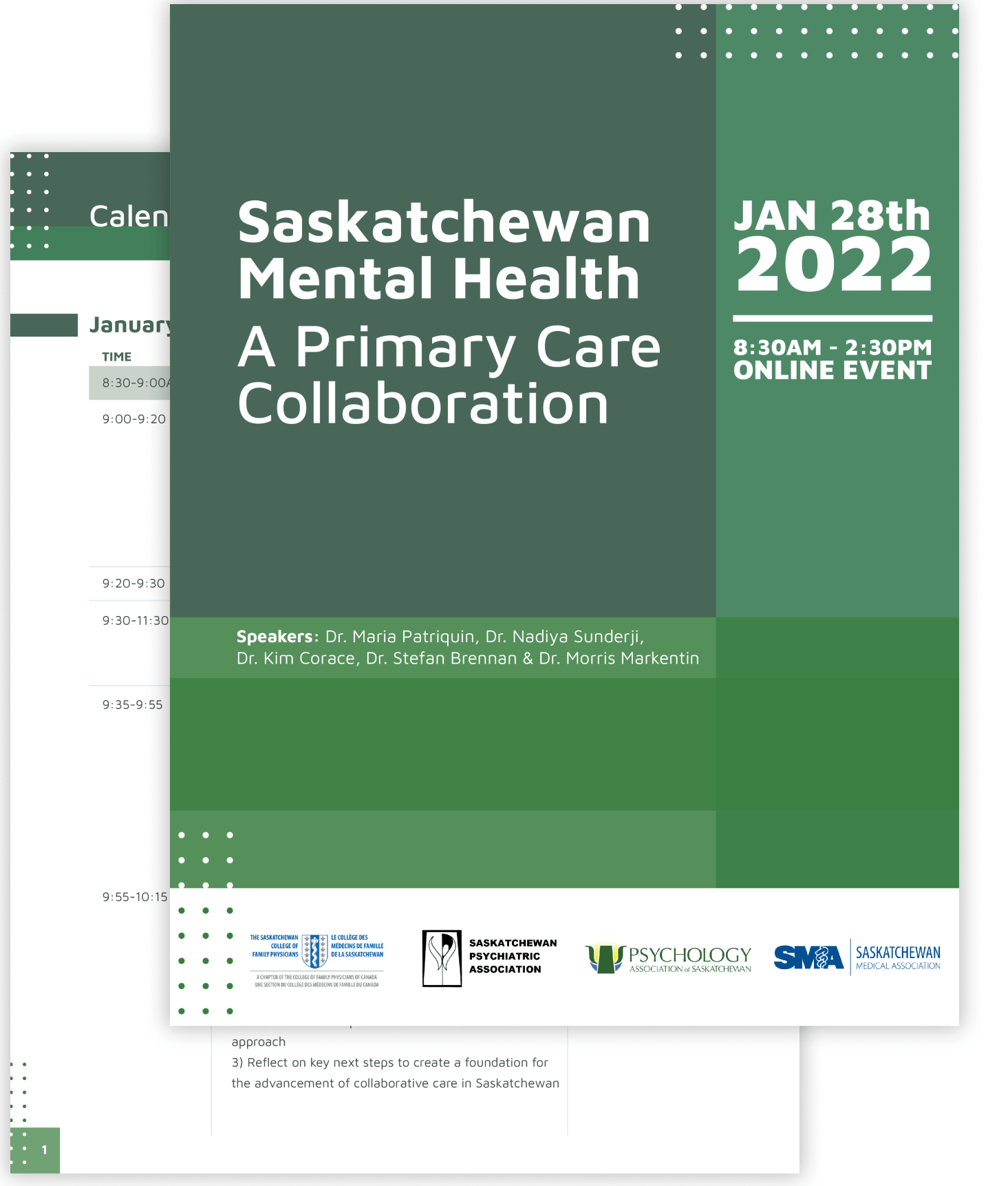 Conference agenda design for SK Mental Health
