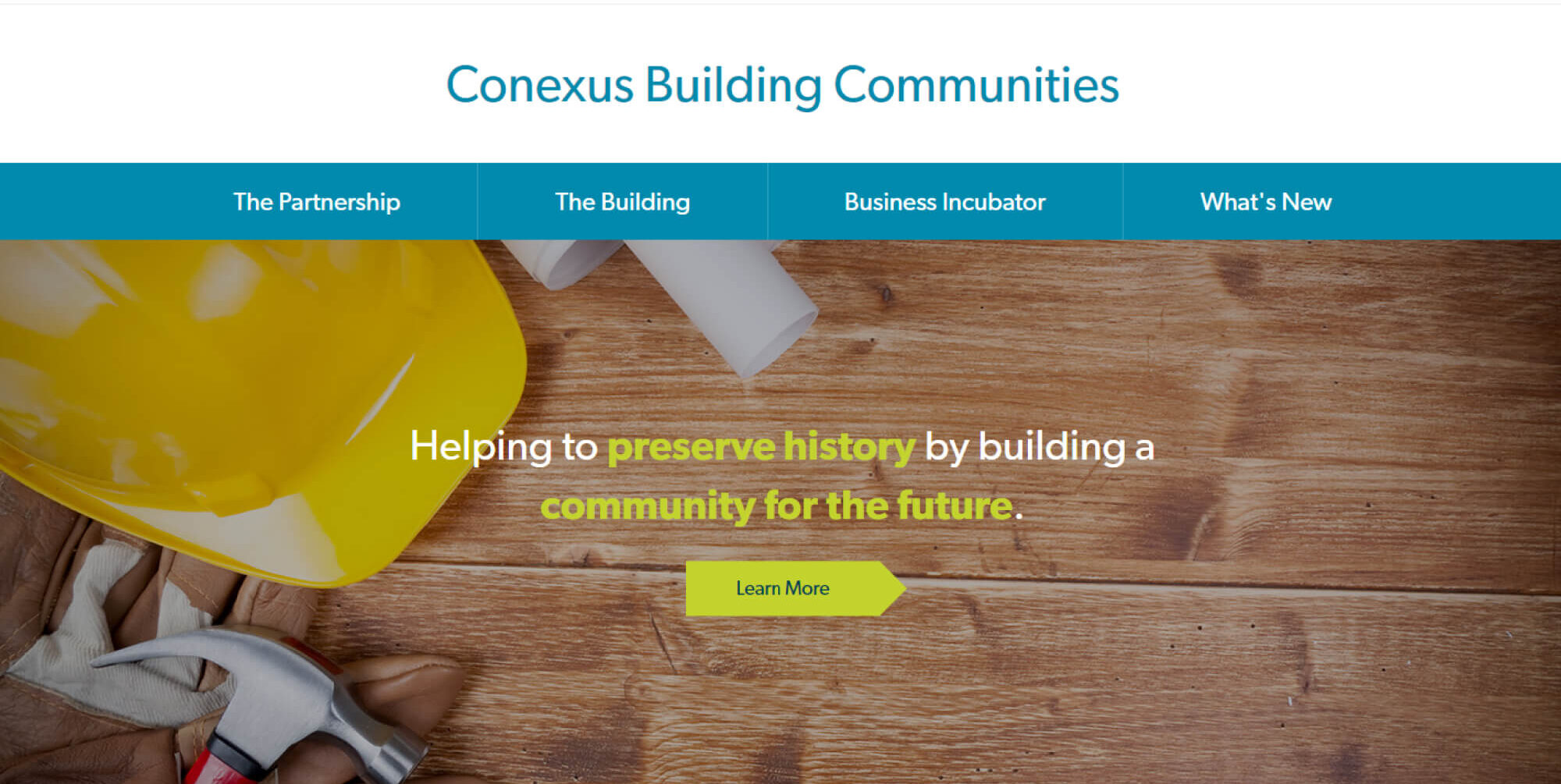Custom Squarespace website for Conexus Communities
