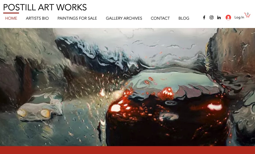 Postill Art Works Shopify homepage