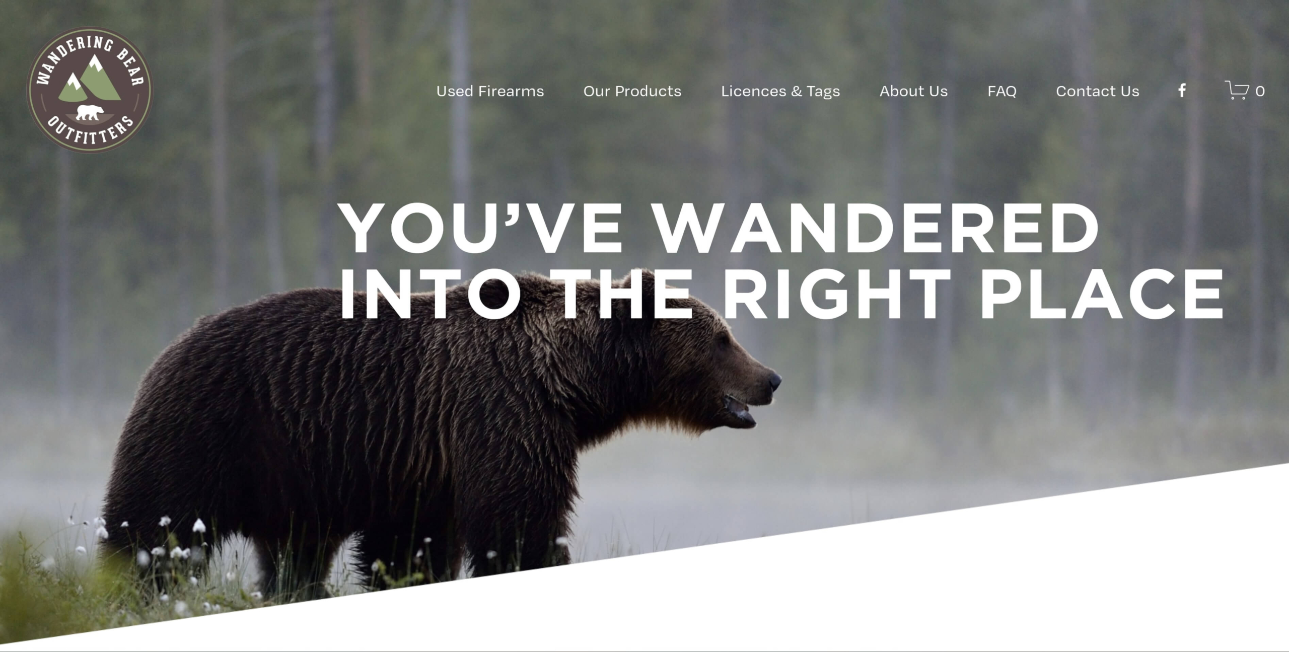Wandering Bear Outfitters Website