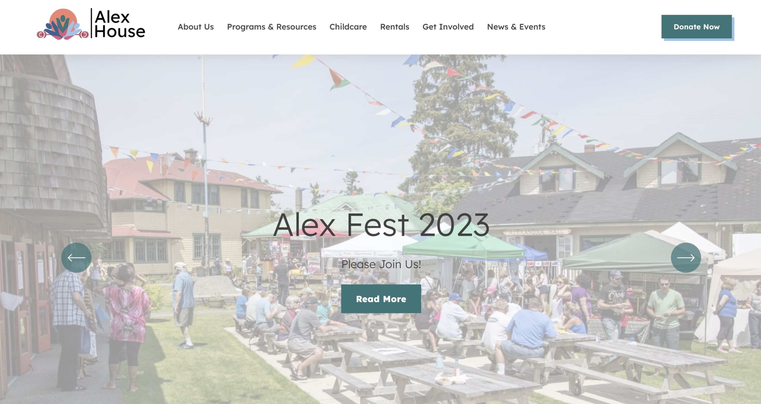 Alex House website home page