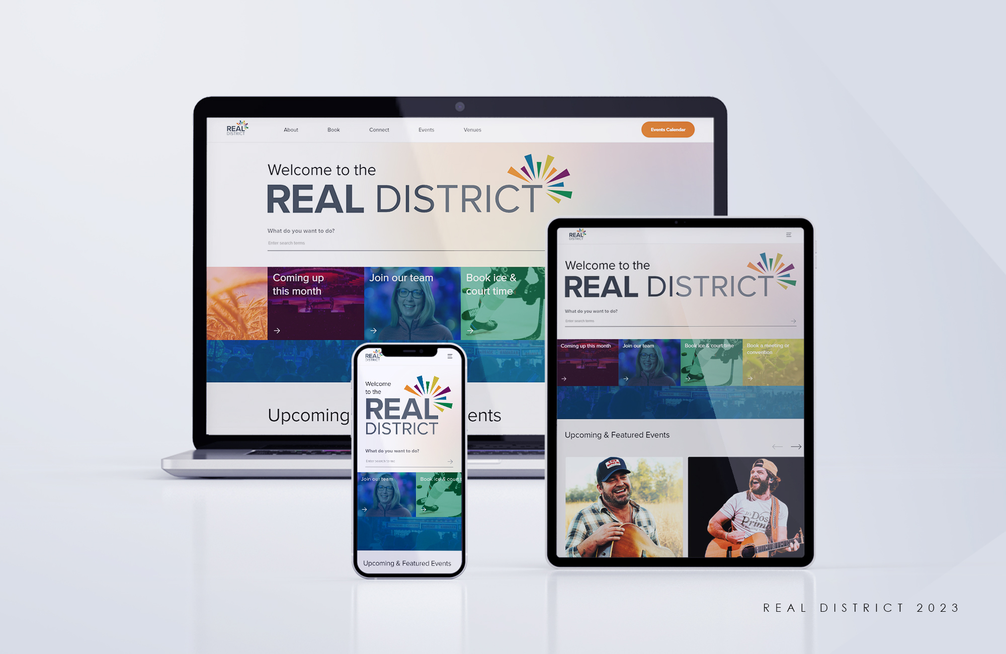 REAL District Mobile Responsive Website for Non-Profit Corporation