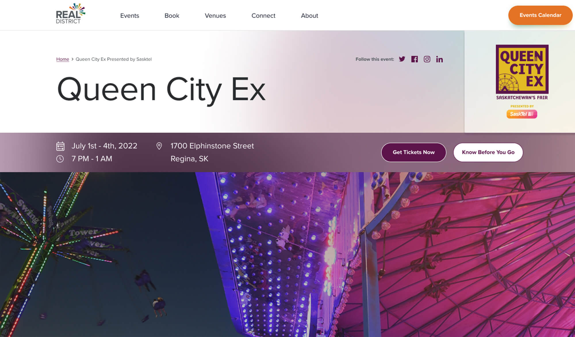 REAL District Queen City Ex - QCX - Signature Event - Website Redesign