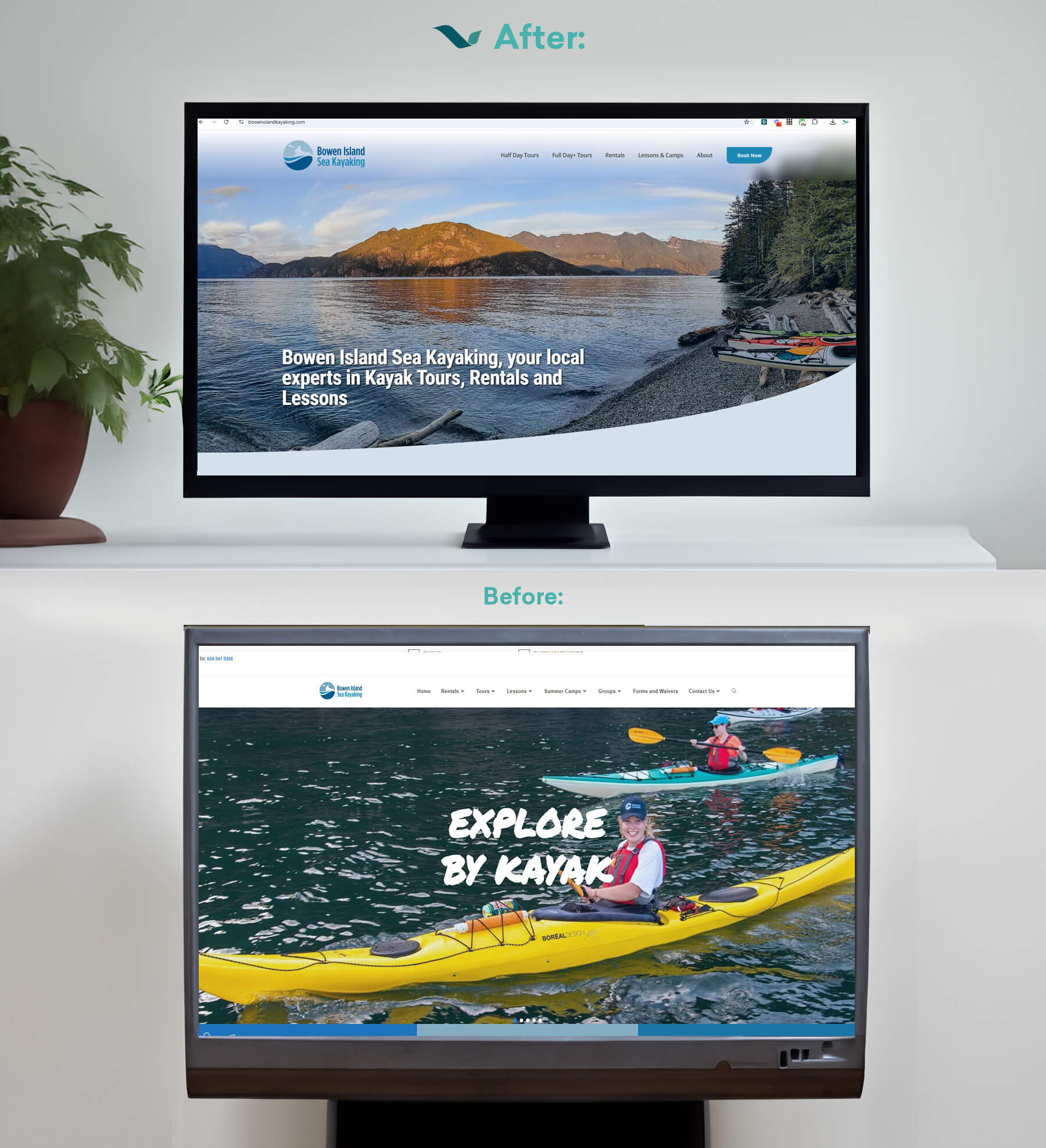 Before and After Sea Kayaking Website