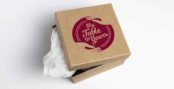 My Table to Yours box design