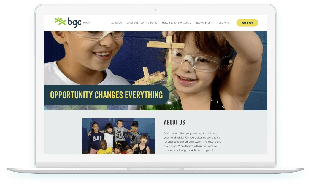 BGC London website on Desktop